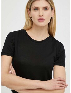 Majica kratkih rukava Bruuns Bazaar Katka za žene, boja: crna