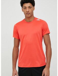 Majica kratkih rukava za trčanje adidas Performance Designed 4 Running boja: crvena, jednobojni model