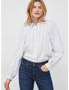 Košulja Tommy Hilfiger za žene, boja: bijela, regular, s klasičnim ovratnikom