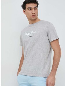 Pamučna majica Pepe Jeans Eggo boja: siva, s tiskom