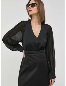Bluza Marella za žene, boja: crna, glatka