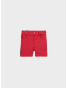 Dječje pamučne kratke hlače Mayoral boja: crvena, podesivi struk