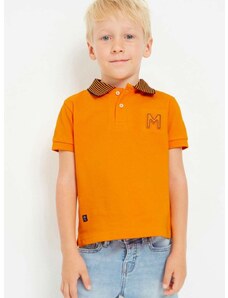 Dječja polo majica Mayoral boja: narančasta, s tiskom