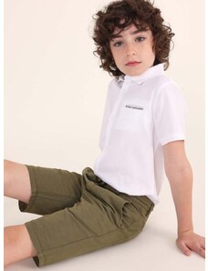 Dječje pamučne kratke hlače Mayoral boja: zelena, podesivi struk