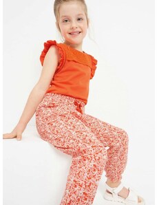 Dječje pamučne hlače Mayoral boja: narančasta, s uzorkom