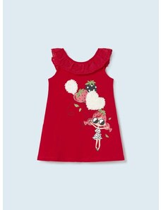 Haljina za bebe Mayoral boja: crvena, mini, ravna