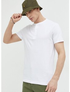 Pamučna polo majica Superdry boja: bijela, jednobojni model
