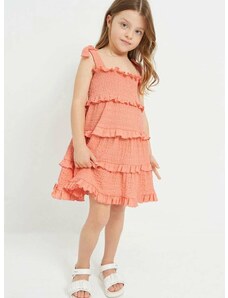 Dječja haljina Mayoral boja: narančasta, mini, ravna