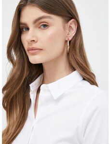 Pamučna košulja Mos Mosh za žene, boja: bijela, regular, s klasičnim ovratnikom