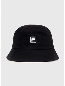 Pamučni šešir Fila boja: crna, pamučni