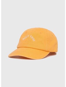 Pamučna kapa sa šiltom Roxy boja: narančasta, s aplikacijom