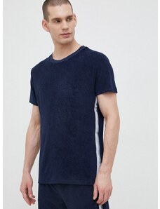 Majica kratkih rukava za plažu Calvin Klein boja: tamno plava