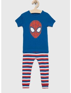 Dječja pamučna pidžama GAP x Marvel s uzorkom
