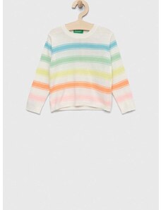Dječji džemper United Colors of Benetton boja: bijela, lagani