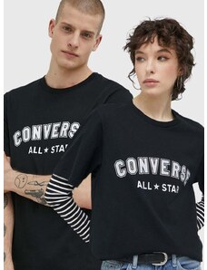 Pamučna majica Converse boja: crna, s tiskom, 10024566.A02-CONVERSEBL