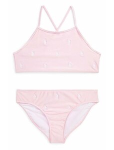 Dječji dvodijelni kupaći kostim Polo Ralph Lauren boja: ružičasta