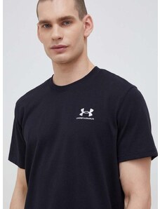 Majica kratkih rukava za trening Under Armour Logo Embroidered boja: crna, glatki model