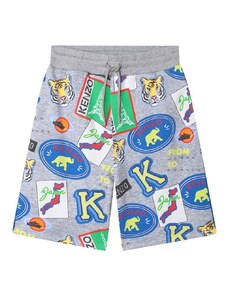 Dječje pamučne kratke hlače Kenzo Kids boja: siva