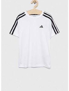 Dječja majica kratkih rukava adidas U TR-ES 3S boja: bijela, s aplikacijom