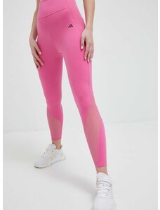 Tajice za trening adidas Performance Tailored HIIT boja: ružičasta, glatki materijal