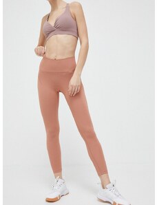 Tajice adidas Performance Yoga Studio Luxe za žene, boja: narančasta, glatki materijal