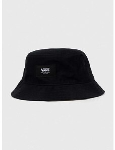Pamučni šešir Vans boja: crna, pamučni