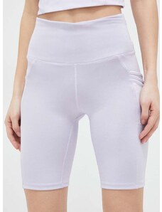Sportske kratke hlače Columbia Windgates za žene, boja: ljubičasta, glatki materijal, visoki struk