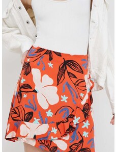 Suknja PS Paul Smith boja: narančasta, mini, širi se prema dolje