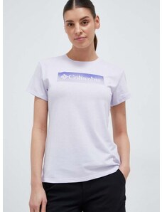Sportska majica kratkih rukava Columbia Sun Trek boja: ljubičasta