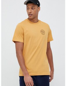 Pamučna majica Jack Wolfskin 10 boja: žuta, s tiskom