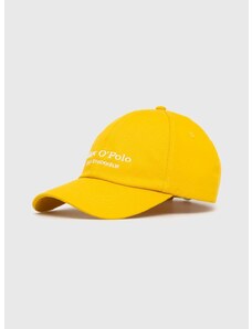 Pamučna kapa sa šiltom Marc O'Polo boja: žuta, s tiskom