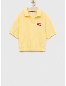 Pamučna polo majica Fila boja: žuta