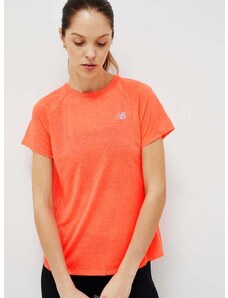Majica kratkih rukava za trčanje New Balance Impact Run boja: narančasta