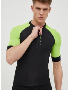 Biciklistička majica kratkih rukava 4F boja: crna, s uzorkom
