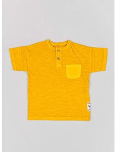 Dječja pamučna majica kratkih rukava zippy boja: narančasta, glatki model