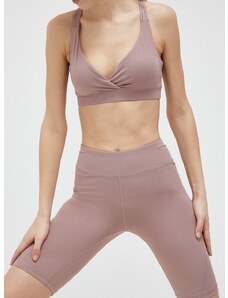 Kratke hlače za trening 4F boja: ružičasta, glatki materijal, visoki struk