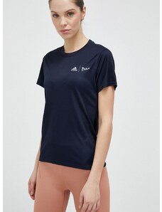 Majica kratkih rukava za trčanje adidas Performance x Parley boja: tamno plava