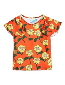 Majica kratkih rukava za kupanje za djecu Mini Rodini boja: narančasta