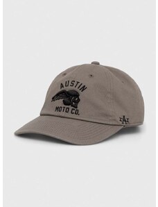 Pamučna kapa sa šiltom American Needle Austin Moto boja: siva, s aplikacijom