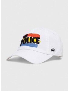 Pamučna kapa sa šiltom American Needle the Police boja: bijela, s aplikacijom