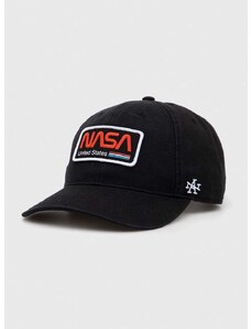 Pamučna kapa sa šiltom American Needle NASA boja: crna, s aplikacijom