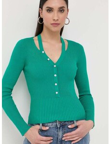 Pulover Morgan za žene, boja: zelena, lagani