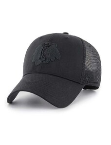 Kapa sa šiltom 47 brand NHL Chicago Blackhawks boja: crna, s aplikacijom H-BRANS04CTP-BKC
