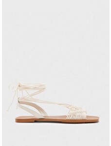 Kožne sandale AllSaints za žene, boja: bijela, Donna