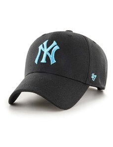 Pamučna kapa sa šiltom 47 brand MLB New York Yankees boja: crna, s aplikacijom
