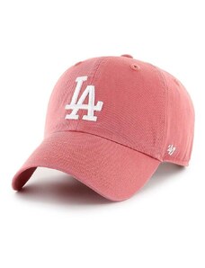 Pamučna kapa sa šiltom 47 brand MLB Los Angeles Dodgers boja: ružičasta, s aplikacijom