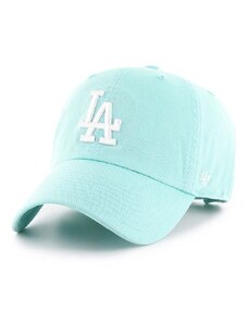 Pamučna kapa sa šiltom 47 brand MLB Los Angeles Dodgers boja: tirkizna, s aplikacijom
