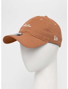 Lanena kapa sa šiltom New Era boja: smeđa, s aplikacijom