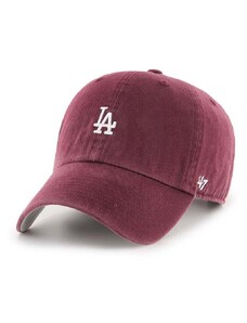 Pamučna kapa sa šiltom 47 brand MLB Los Angeles Dodgers boja: bordo, s aplikacijom