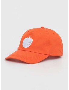 Pamučna kapa sa šiltom United Colors of Benetton boja: narančasta, s aplikacijom